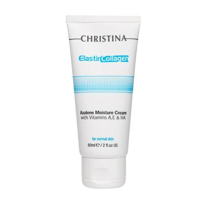 Elastin Collagen Azulene Moisture Cream with Vit. A, E & HA - Увлажняющий азуленовый крем с коллагеном и эластином для нормальной кожи, 60мл