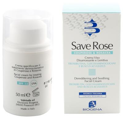 Дневной крем против купероза / Biogena Save Rose, 50 мл